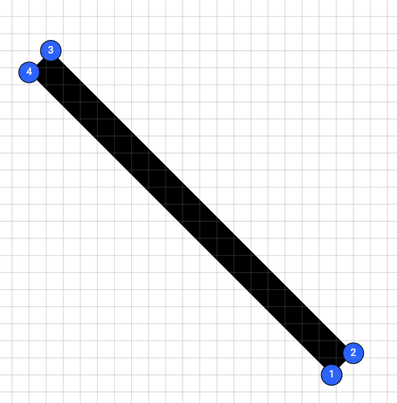 Square line with dots