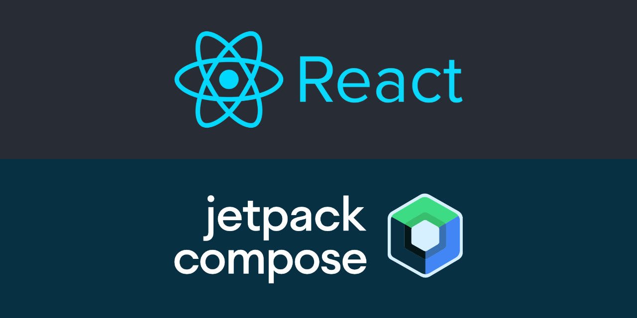 React and Jetpack Compose logos