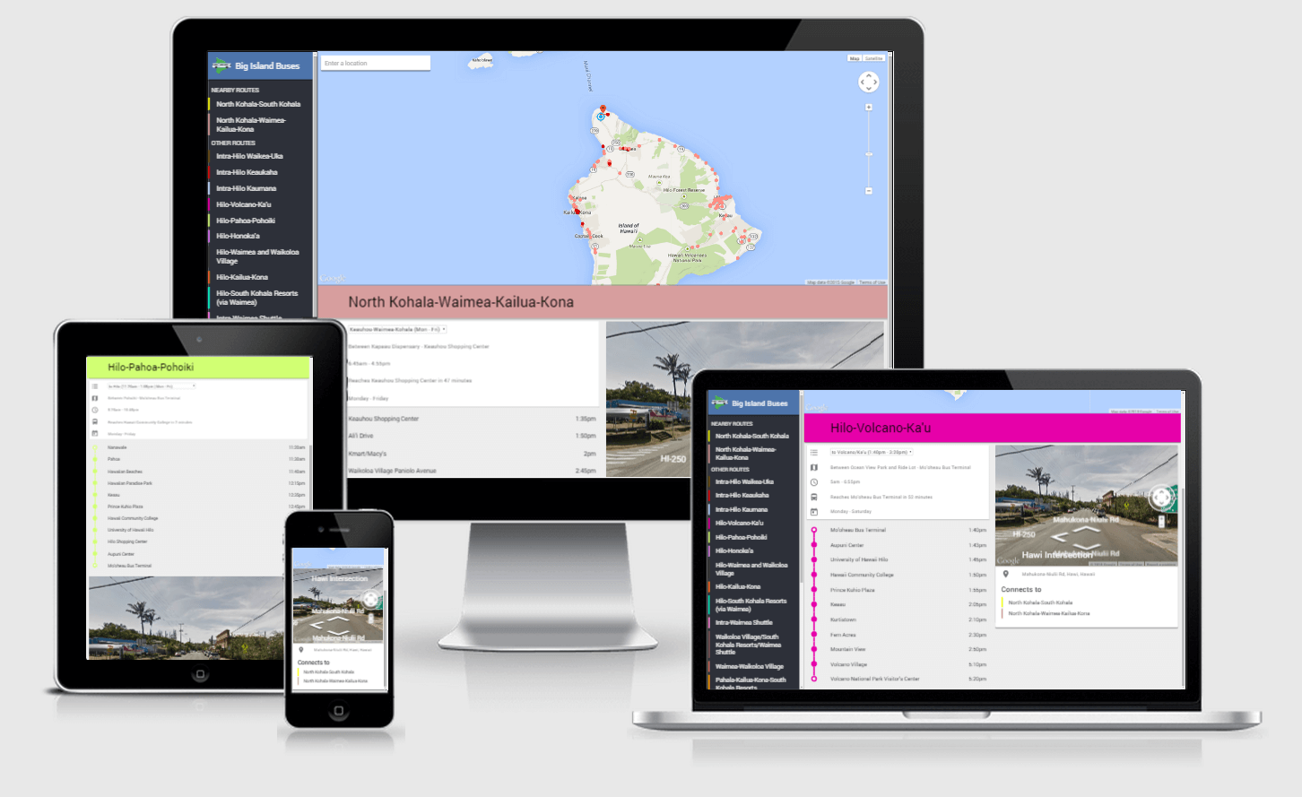 Big Island Buses on different devices