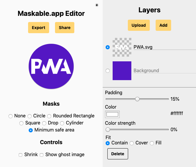 Maskable.app Editor